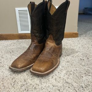 Justin Boots Brown and Black Leather Western Boots